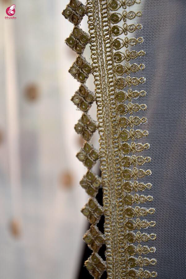 Light Grey Heavy Net Dupatta