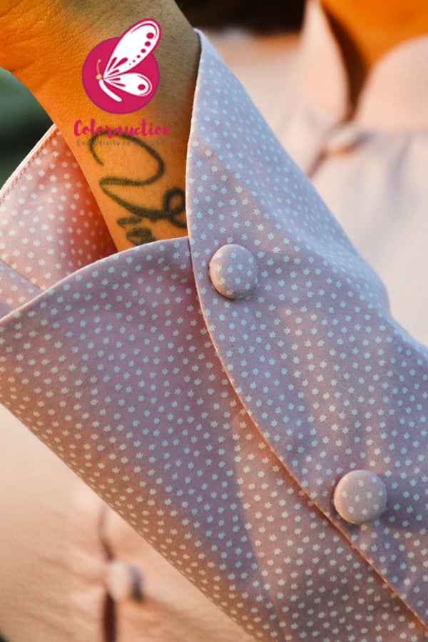 Baby Pink Printed Cotton Silk Kurti with Pink Strechable Pants Kurti Set